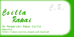 csilla rapai business card